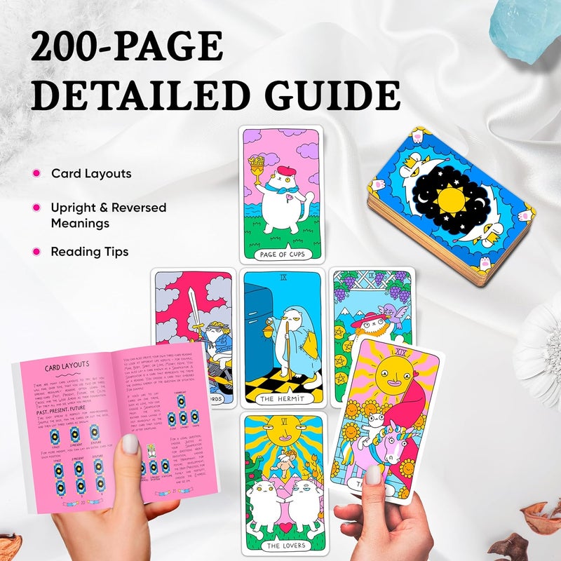 Wyspell Cat Tarot Cards: A 78-Card Tarot Deck with Guidebook for Beginners - Beautiful Unique Deck for Cat Lovers and Enthusiasts - Image 5